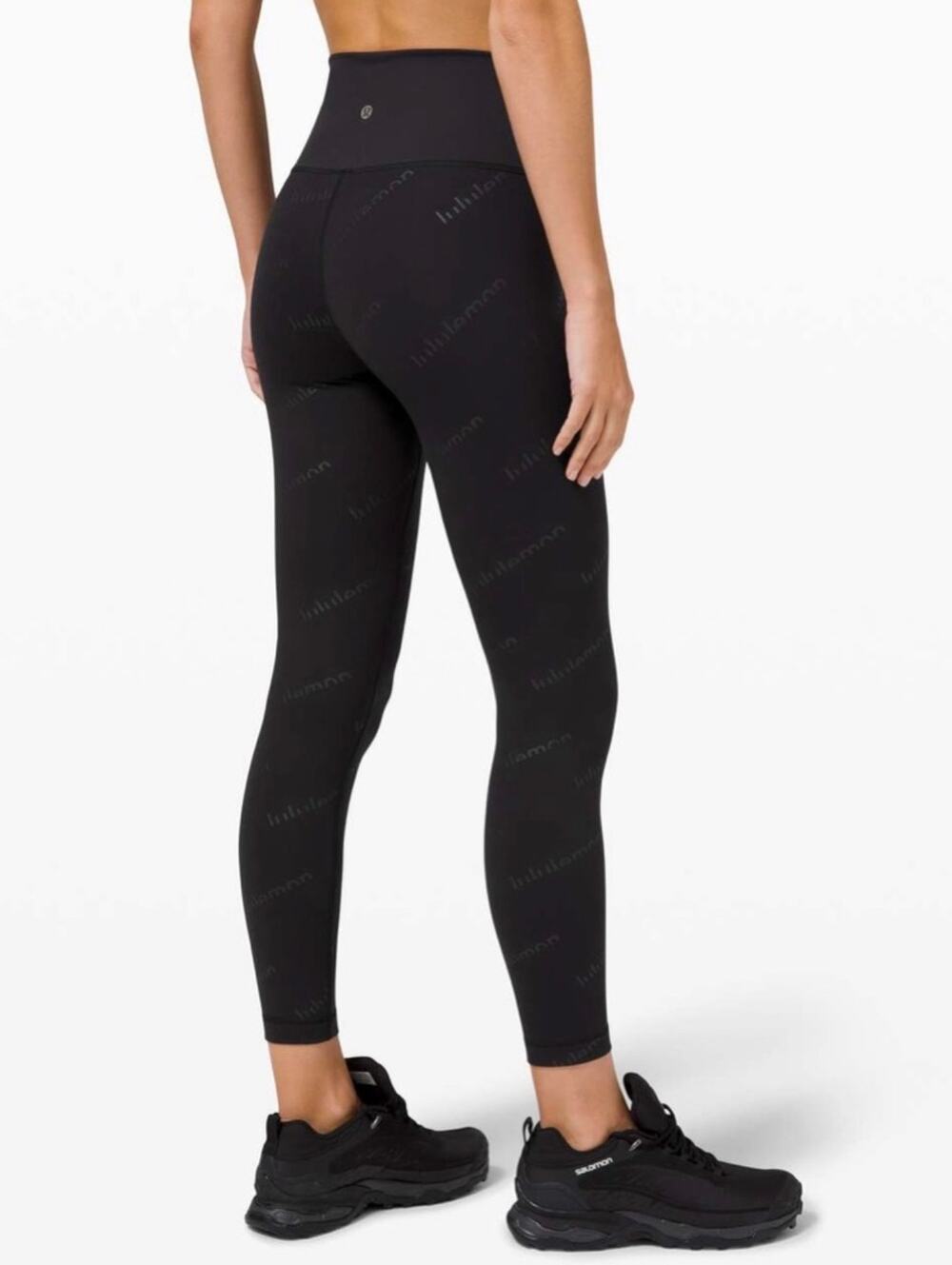 Lululemon Wunder Train High-Rise Tight 25" Special Edition Embossed Black Sz 6